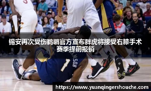 完美电竞锡安再次受伤鹈鹕官方宣布胖虎将接受右膝手术赛季提前报销